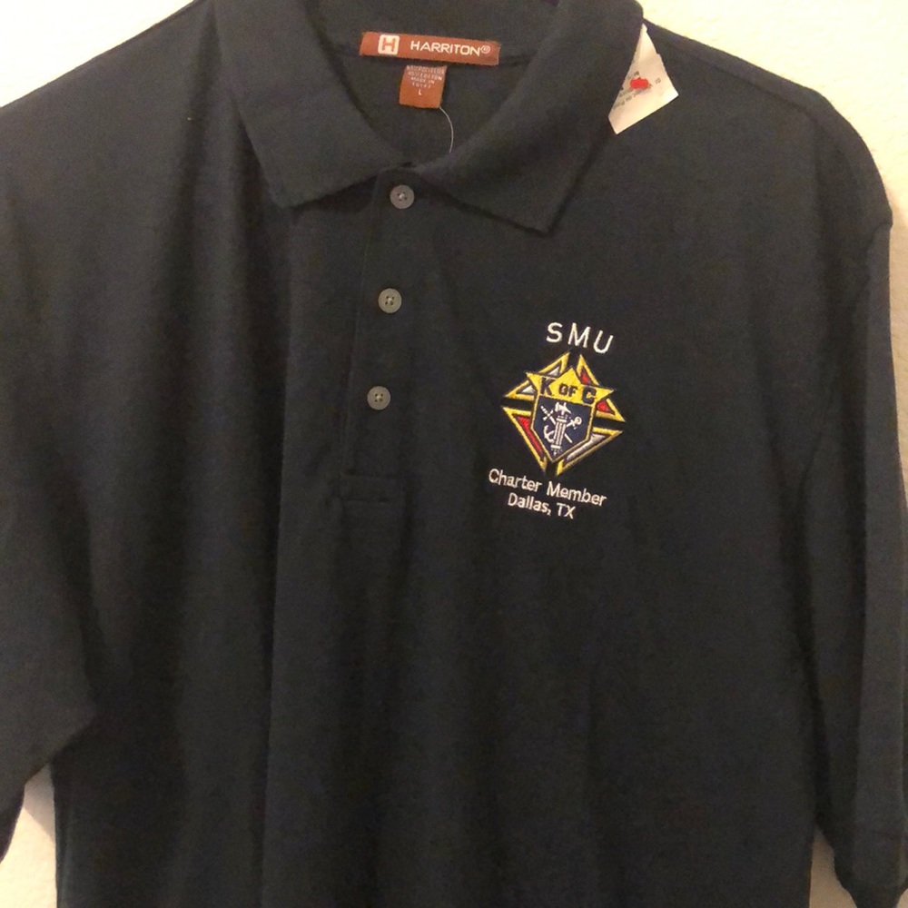 HARRITON POLO SHIRT WITH SOUTHERN METHODIST UNIVERSITY (SMU) Logo